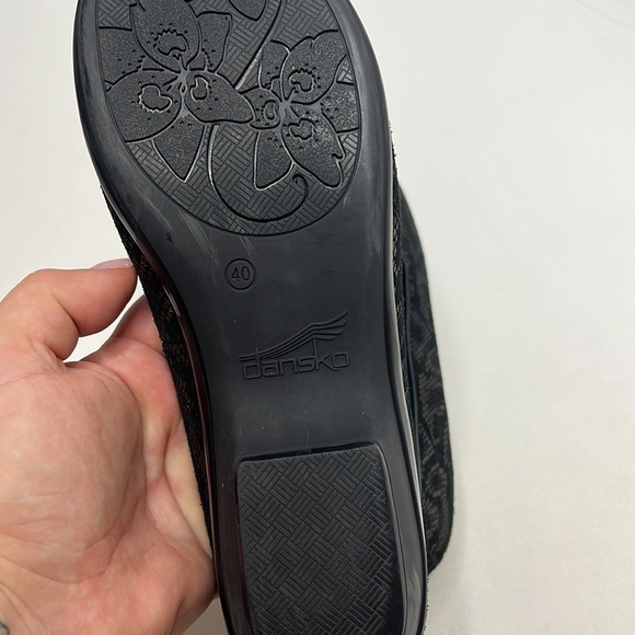 Dansko Olivia Snake Skin Black & Gold Loafer Ballet Flats - Picture 5 of 6